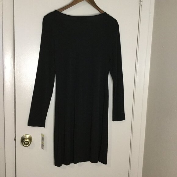 INC Black Dress with Pearls - Picture 6 of 9